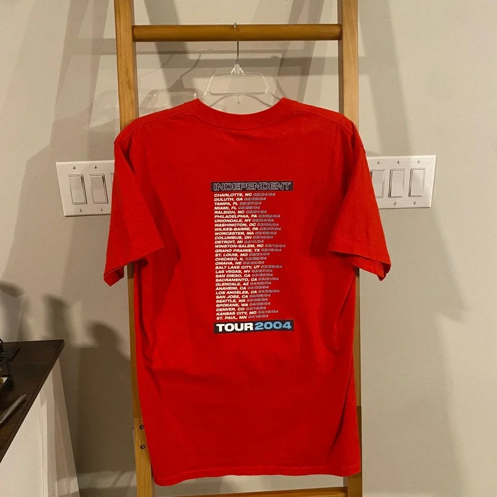 Clay Aiken Independent Tour 2004 T Shirt Red Gildan Ultra Cotton Mens Medium